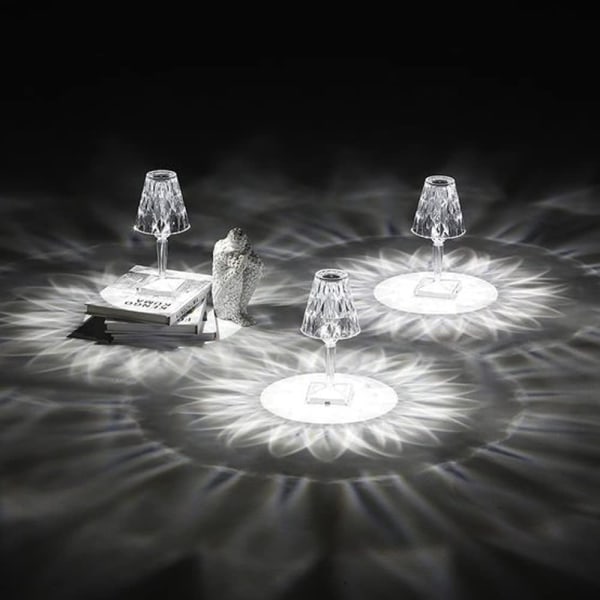 Krystal bordlampe - romantisk Led krystal diamant bordlampe