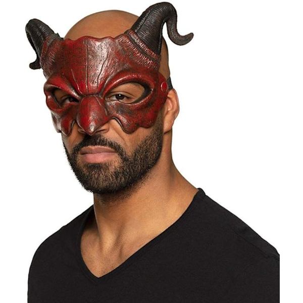 1 djävul skum halv mask, flerfärgad