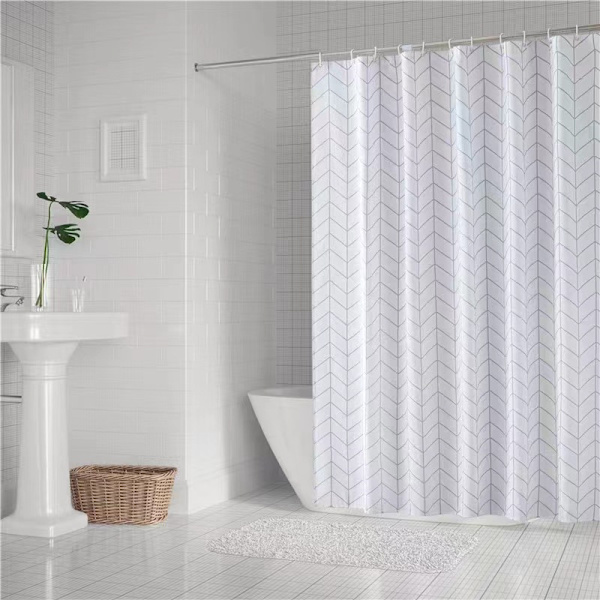 180x180cm Basics Chevron Mønster Bruseforhæng