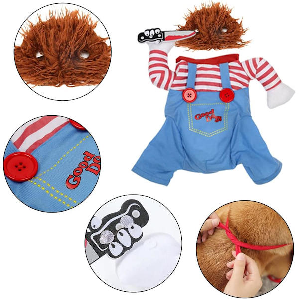 Halloween-kostyme for hunder, hundekostyme, julefest, rollespill og kostymer for hunder, morsomt hundekostyme for hunder