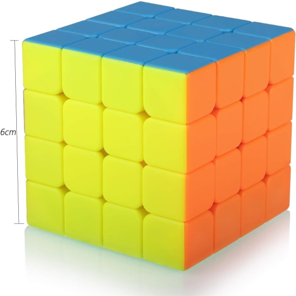 Speed ​​Cube 4x4 4x4x4 Mærkatløs Magisk Puslespil Magisk Speed ​​Cub