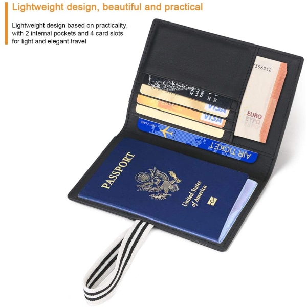 Passdeksler, passlommebøker i ekte skinn, RFID-blokkering