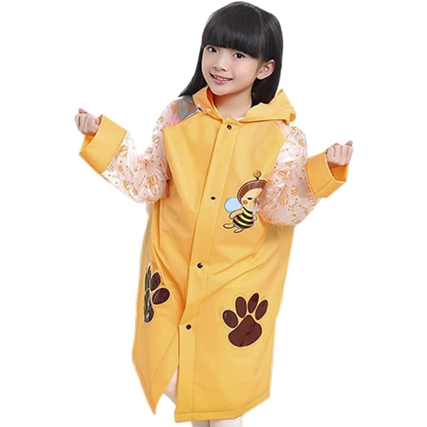 Unisex børns sød gul honning regnfrakke (velegnet til høje