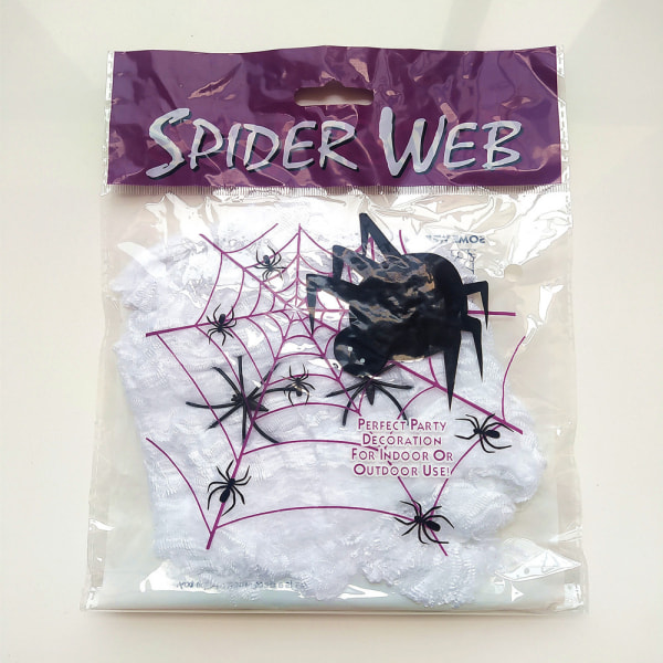 200g Halloween dekoration lysende edderkop bomuld lysende edderkop