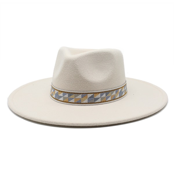 Britisk stil bowlerhatt filt hatt bredbremmet hatt tweed drop