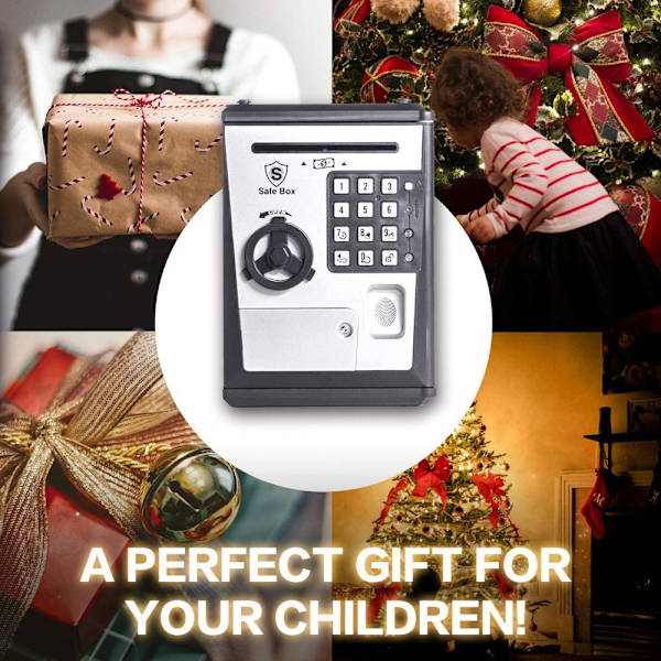 Legetøj Piggy Bank Safe Box Fingerprint ATM Bank ATM Machine Money C