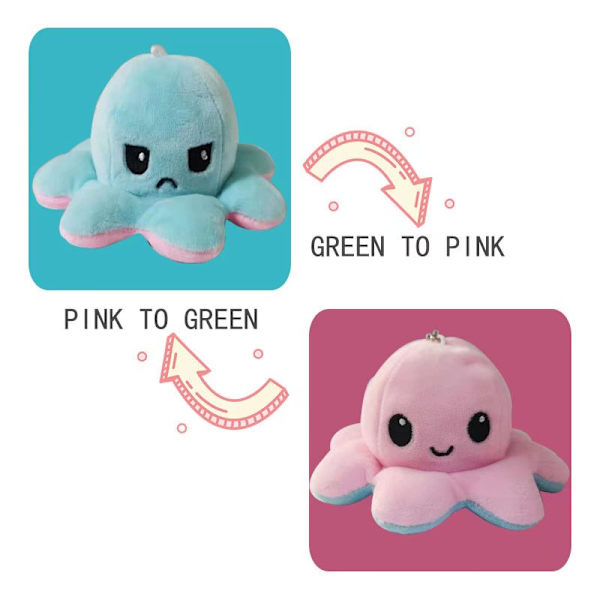 Kaksipuolinen Oktopus-Plush-Avaimenperä - Kaksipuolinen Oktopus-Muoto