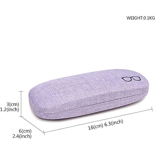 Lerret Canvas Hard Glasses Case Bærbar Beskyttende Etui for Glas
