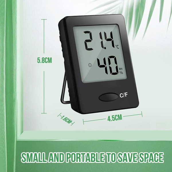 2 STK LCD digitalt indendørs termometer Hygrometer Temperatur H