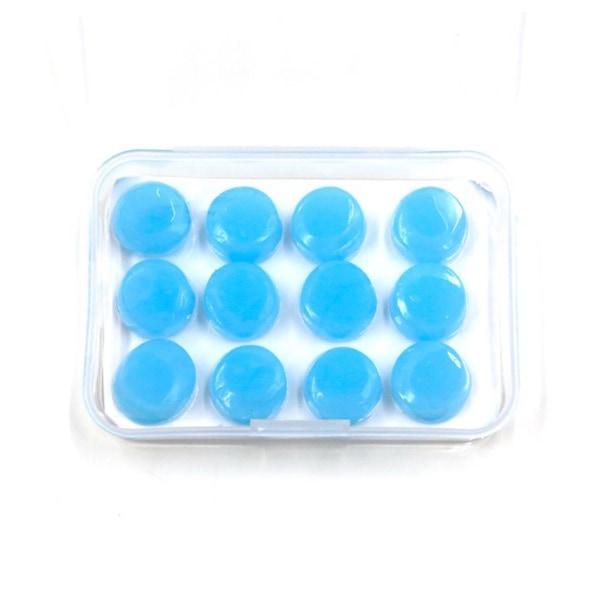 (siniset) korvatulpat, 6 paria silikonikorvatulpat Muovattavat korvatulpat, Reu