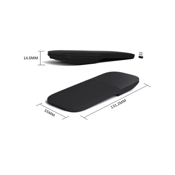 Svart Sage Mouse Bluetooth-mus for PC, bærbare datamaskiner kompatibel Wind