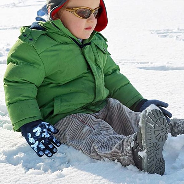 Talven lämpimät neulotut käsineet 5-11-vuotiaille lapsille