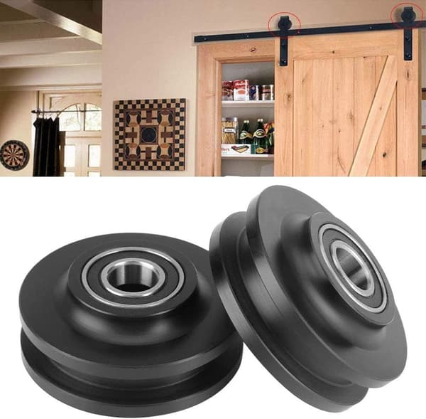 4 stk. skydedørehjul til låger, skab, garderobe, hardware