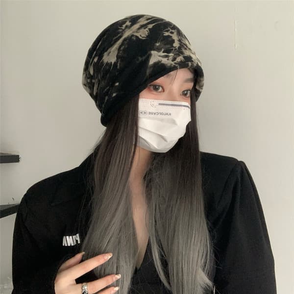 Japansk tynn mørk tie-dye hodeplagg cap Cool og kul vind