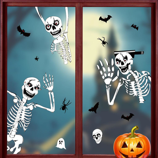 Halloween vinduesklistermærker, Halloween vinduesdekorationer og stik