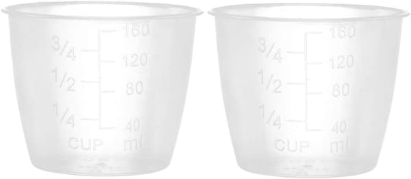 Plast transparenta graderade mätkoppar Rismätkoppar