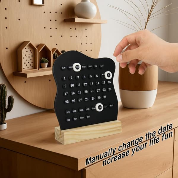 Retro Skrivebordskalender (Svart)