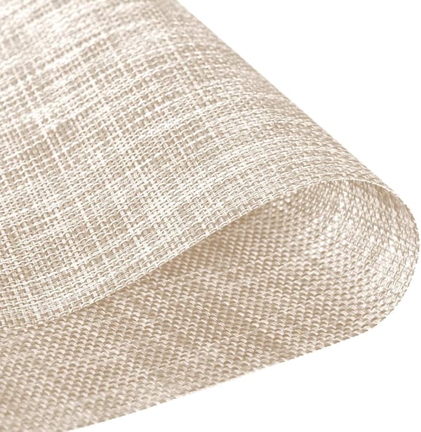 6 stk (Beige) Vaskbare Plassmatter, Sett med 6 PVC Plast Plassmatter,