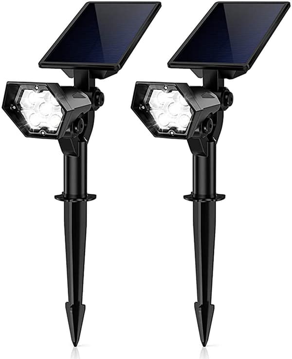 LED-aurinkoliikeanturimaisemavalaisin, Max 650lm IP67 Wat