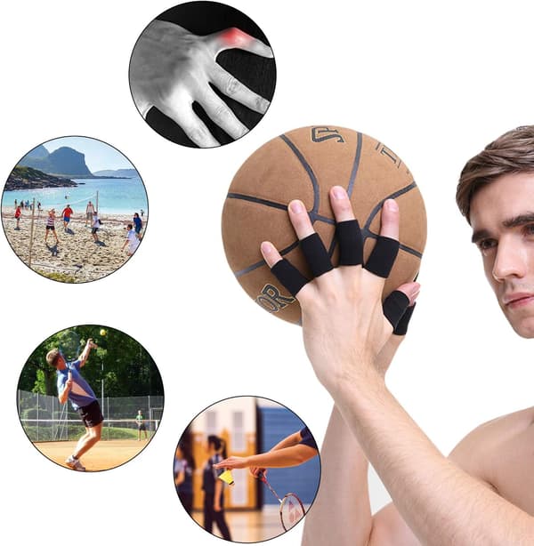 Finger Guards 10 Elastiska Finger Guards för Volleyboll Basketboll
