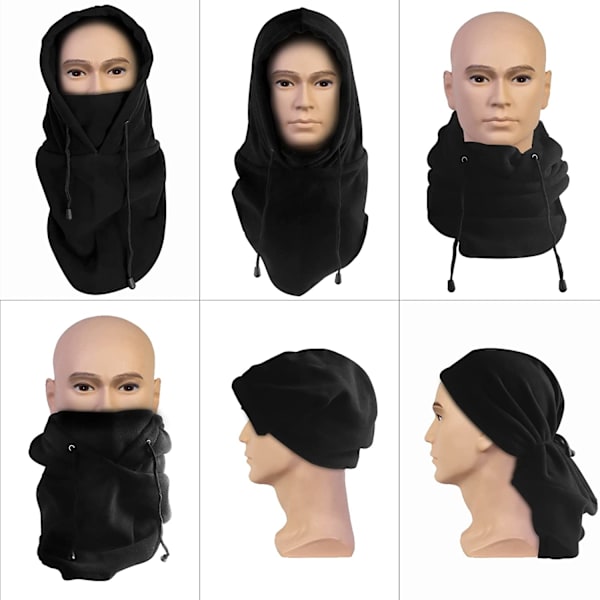 Herre Vinterlue Vinter Vær Ansikt Svart Maske Balaclava Hette Utendørs