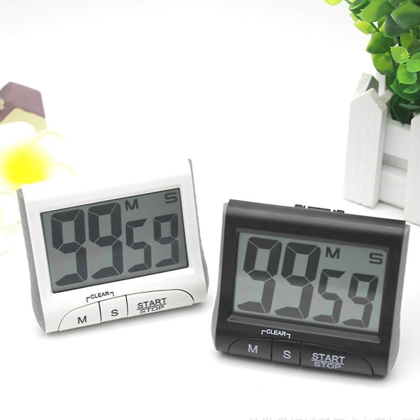 3\" Stort Display Køkken Timer - Digital Timer Magnetisk Bagside