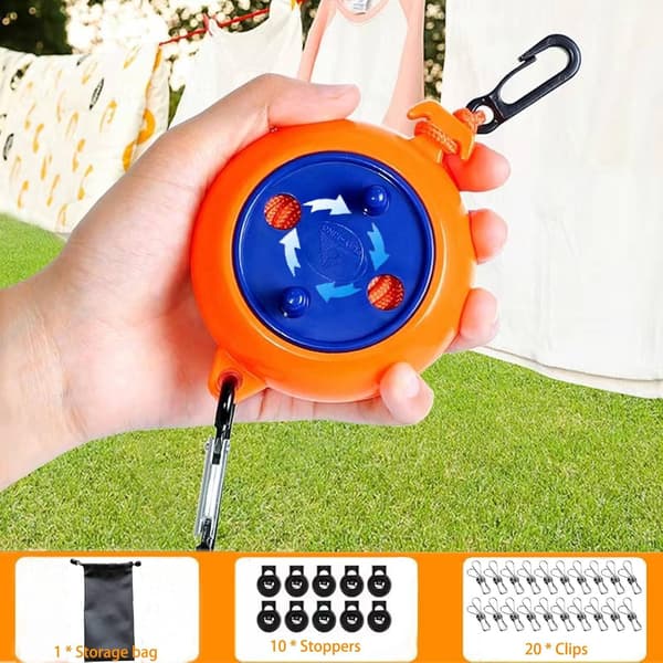 Retractable Camping Clothesline, Portable Clothesline, Outdoor C