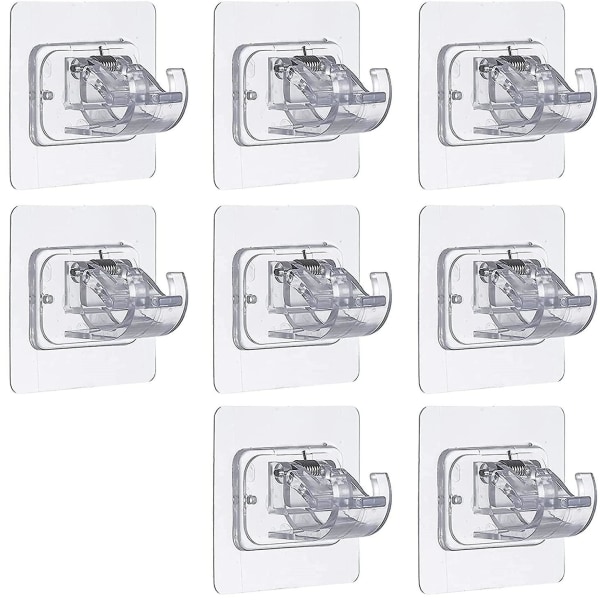 8pcs Self Adhesive Curtain Rod Holder Drapery Hook Holder Fixi