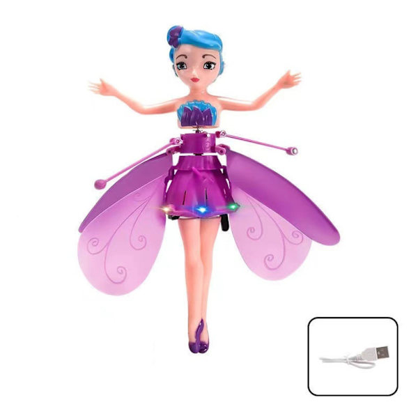Flyvende fe legetøj, USB Sky Dancer - lilla