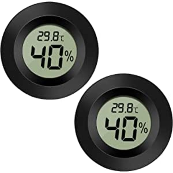 2-pack Digital LCD Hygrometer Termometer för Utomhus Fuktighet