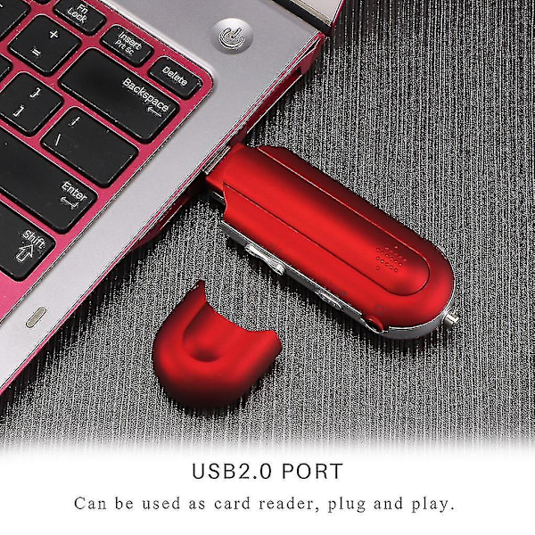 Bärbar USB mp3-spelare, med digital LCD-skärm Röd