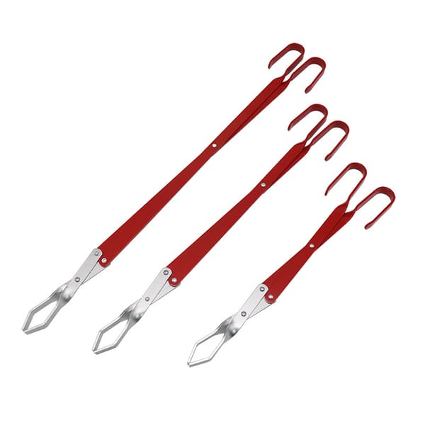 Medium Rød bbq aluminium karbon klips lang håndtak trekull klips fo