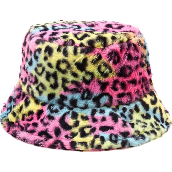 Pels Hat Fluffy Bucket Hat Vinter Fisker Hat til Kvinder Gir