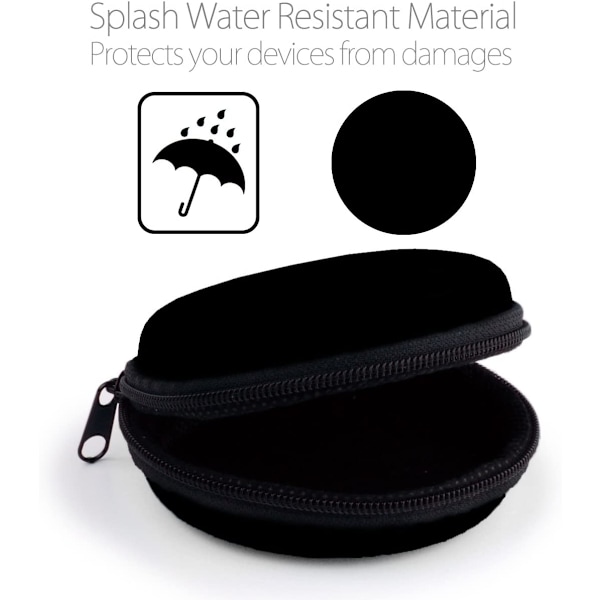 3 stk. Universaletui for in-ear-hodetelefoner - hardt etui for øre
