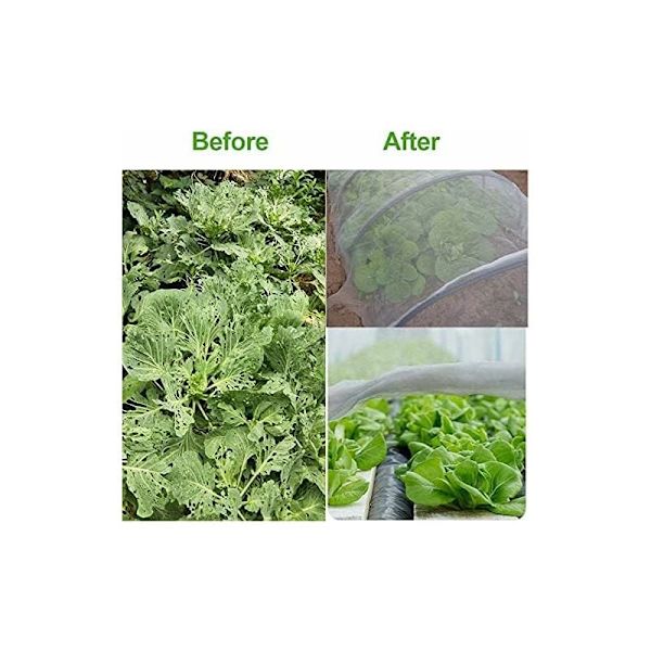 Have Netting, 6 m x 2,5 m Insektnet, Grøntsagshave Insektnet, Fint Mesh Anti-Insekt Mesh til Beskyttelse af Planter, Blomster, Grøntsager og Frugter