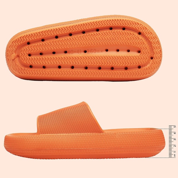 Orangefärgade tofflor Slides Herr Dam Dusch Slides Halkfria Sl