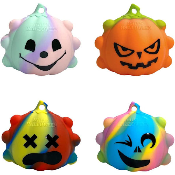 4-pack Halloween Dekorationer för Inomhus & Utomhus Pumpa Pop Fidget