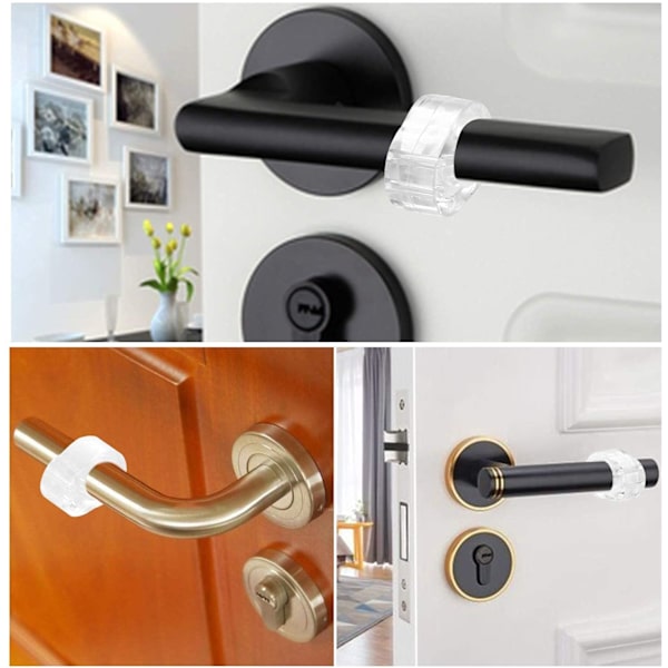 Dørstoppere 10 stk PVC Dørhåndtak Stopper Dørbuffer Silikon