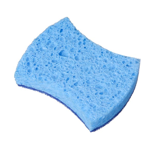 Non-Scratch Cellulose Scrub Sponge, Dual-Sided Dishwashing Spong