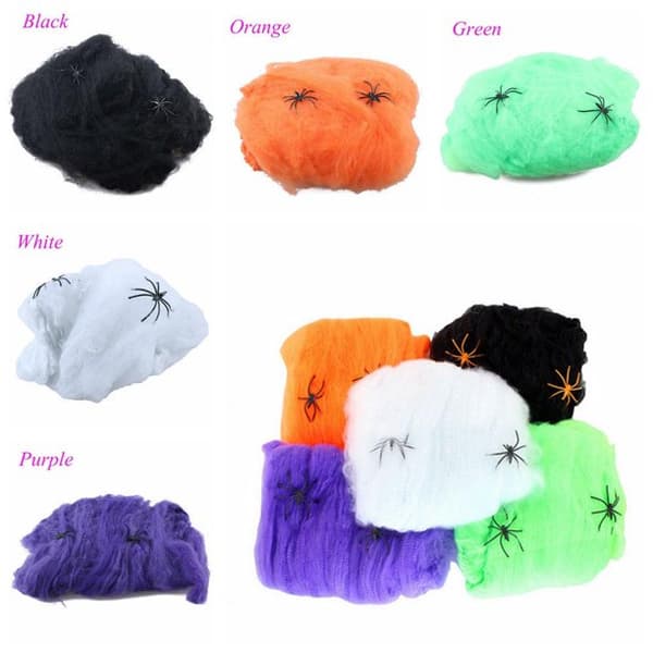 5 stk Spindelvev Stretchable Spiderweb Cobweb Party Deco