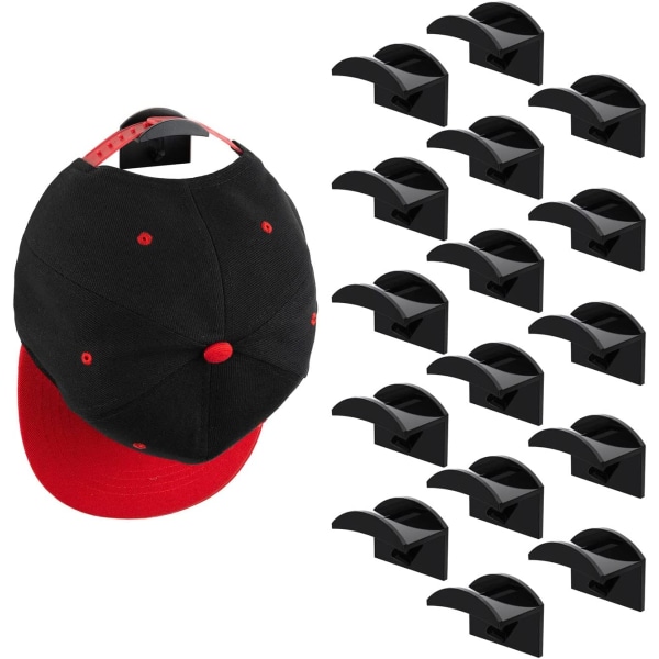 16-pack självhäftande väggmonterade hattkrokar Ingen borrning
