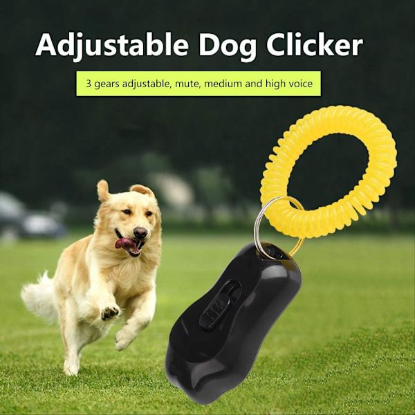 Justerbar träningsklicker 3 växlar bältesformad hundträningsklick