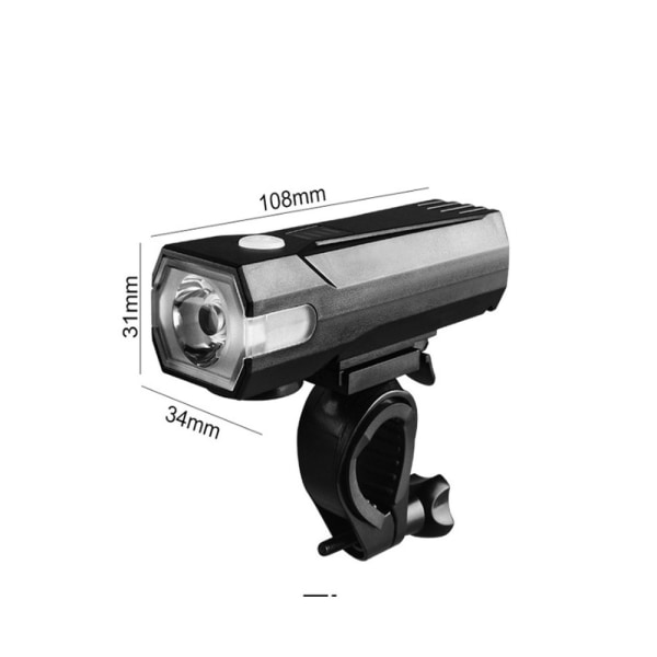 Enkelt stykke dobbelt lampe sort cykel forlygte T6 dobbelt lampe
