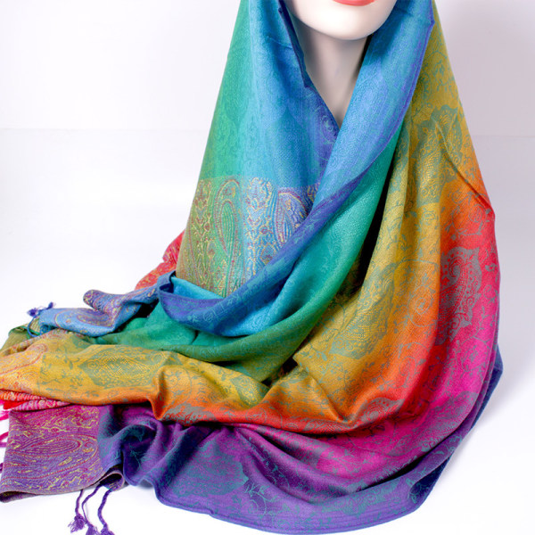 Scarf - Women's Ethnic wind spring autumn blend dual-use scarf co