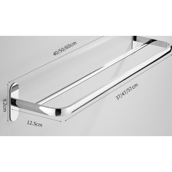 Dobbel Håndkleholder, 40cm SUS304 Veggmontert Håndkleholder for Bad