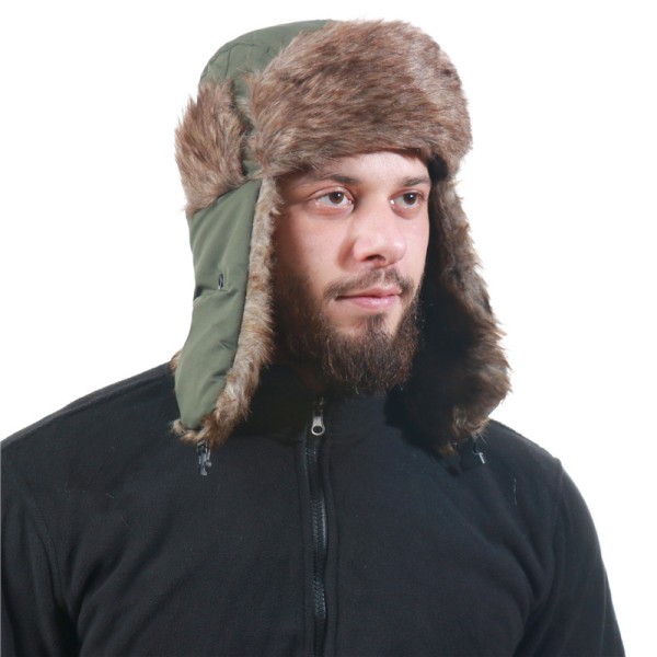 Unisex Aviator Trapper Hat with Ear Flaps Faux Fur Ushanka Winter