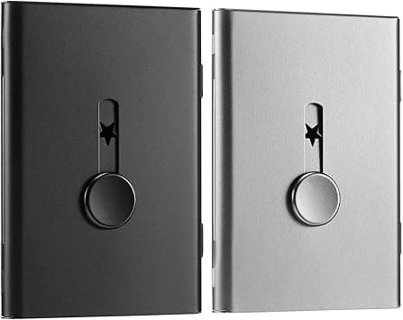 2 stk. (sort/grå) visitkortholder, USB-nøgle visitkortholder