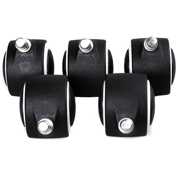Sett med 5 harde gulvhjul 11mm - for kontorstol, 11/50 mm, W