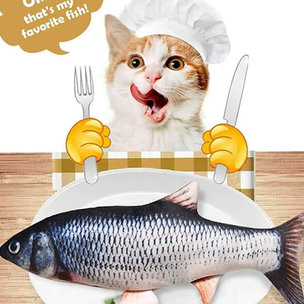 Karpleksaker simmande robotfisk katt leksaker interaktiv fisk tank t