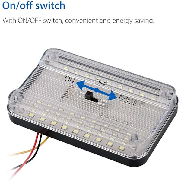 2-pack DC 12V 36 LED bil lastbil fordon automatisk kupol tak tak